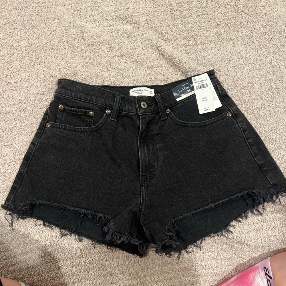 Abercrombie & Fitch Black Jean Shorts-Curve Love